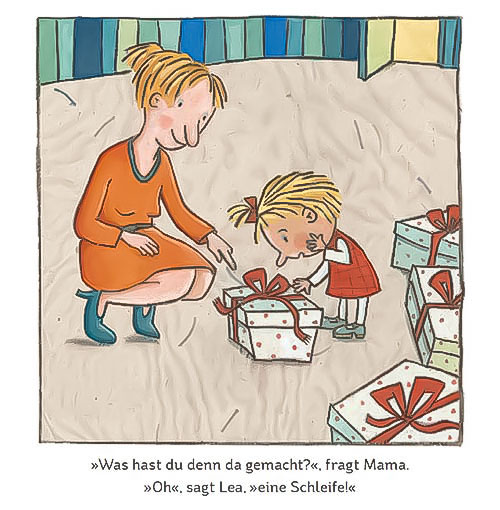 Lea lernt Schleife binden